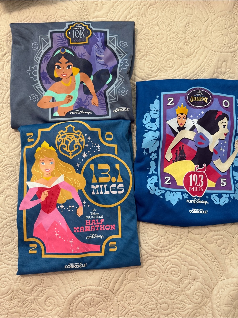 RunDisney Princess 2025 Half Marathon Weekend Race T-Shirts All 3